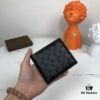Bv🦋 Woven Short Wallet Made from Top-Grade Imported Wax Cowhide, Handcrafted with Fine Weaving, Elegant and Minimalist Design, Excellent Craftsmanship, Features 8 Card Slots ✅