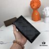 Bv🦋 Woven Wallet Long Style, Top-Grade Imported Wax Cowhide, Handcrafted Braid, Elegant and Minimalist Design, Excellent Craftsmanship, 10 Card Slots ✅ Model: 8875# (Large Braid), Color: Black, Size: 18.5*9.5*2cm