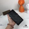 Bv🦋 Woven Wallet Long Style, Top-Grade Imported Wax Cowhide, Handcrafted Braid, Elegant and Minimalist Design, Excellent Craftsmanship, 10 Card Slots ✅ Model: 8875# (Large Braid), Color: Black, Size: 18.5*9.5*2cm
