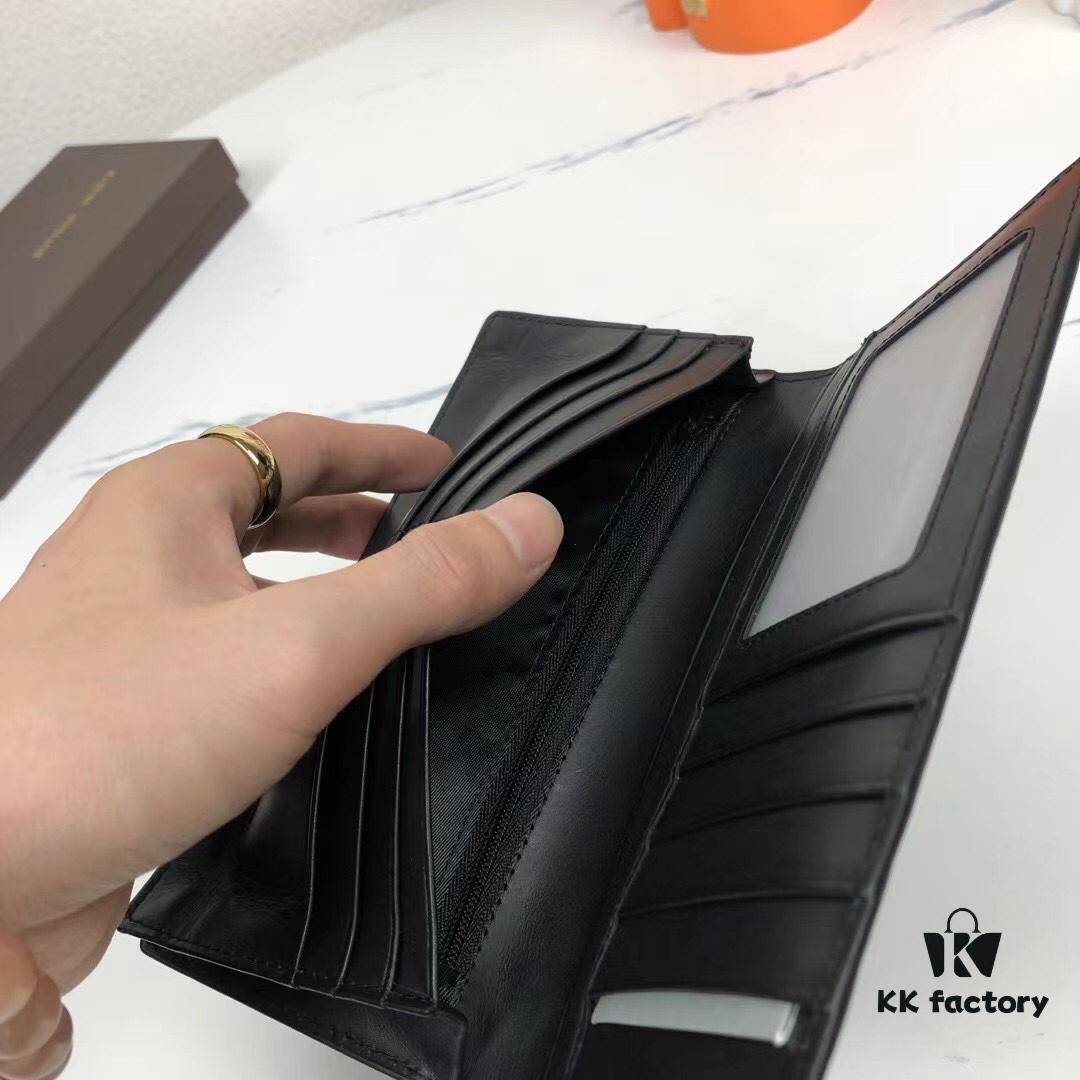 Bv🦋 Woven Wallet Long Style, Top-Grade Imported Wax Cowhide 🐂, Handcrafted Braid, Soft and Orderly, Fashionable and Minimalist, Excellent Craftsmanship, 10 Card Slots ✅