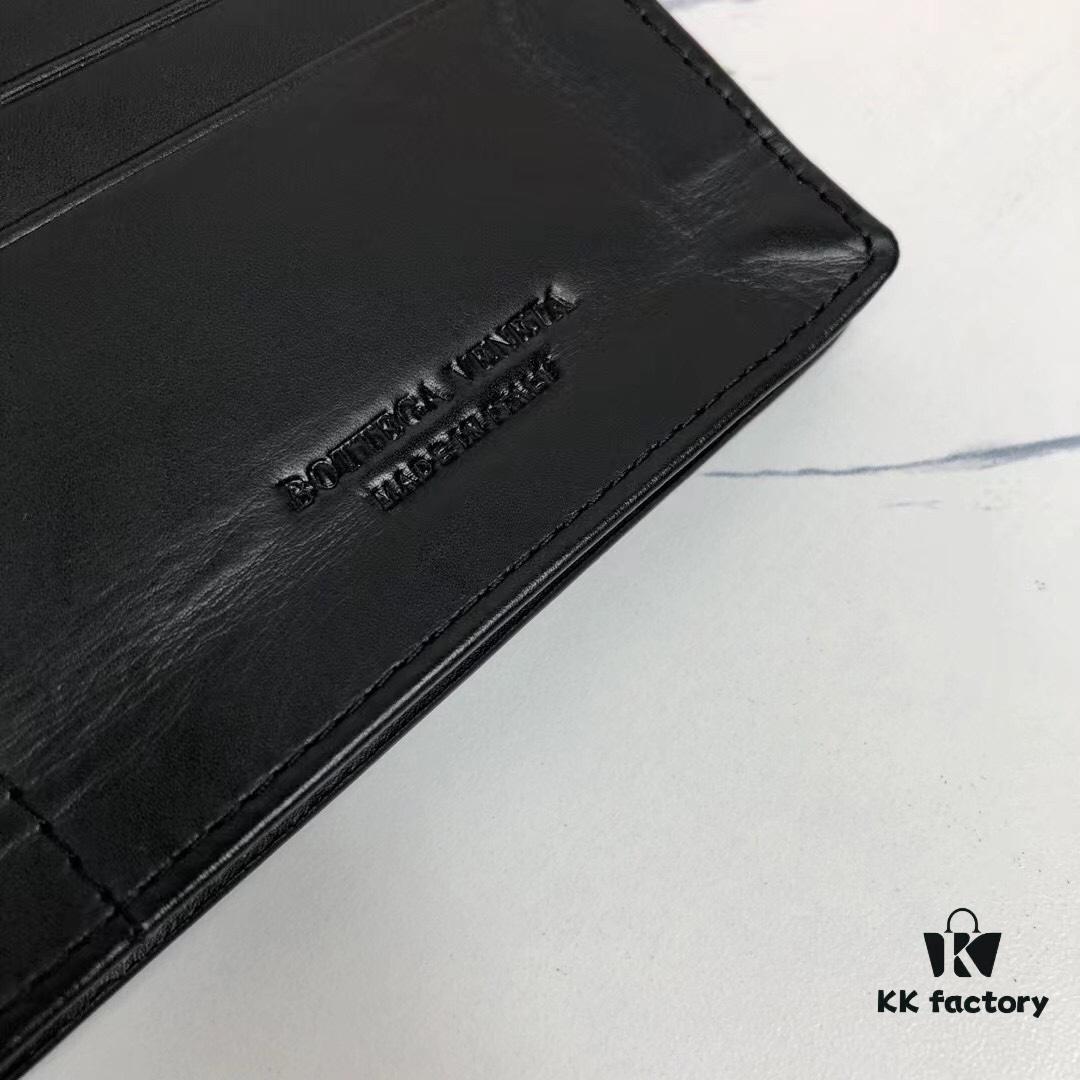 Bv🦋 Woven Wallet Long Style, Top-Grade Imported Wax Cowhide 🐂, Handcrafted Braid, Soft and Orderly, Fashionable and Minimalist, Excellent Craftsmanship, 10 Card Slots ✅