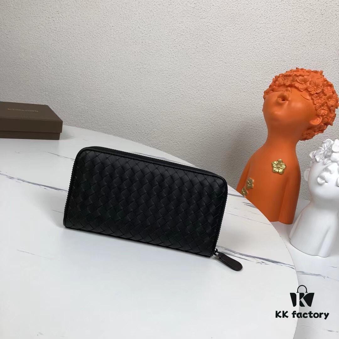 Bottega Veneta 1256# Blue Calfskin Handwoven Tote Bag