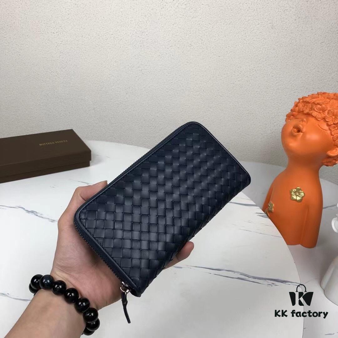 Bottega Veneta 1256# Blue Calfskin Handwoven Bag