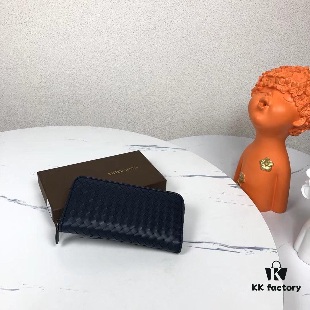 Bottega Veneta 1256# Blue Calfskin Handwoven Bag