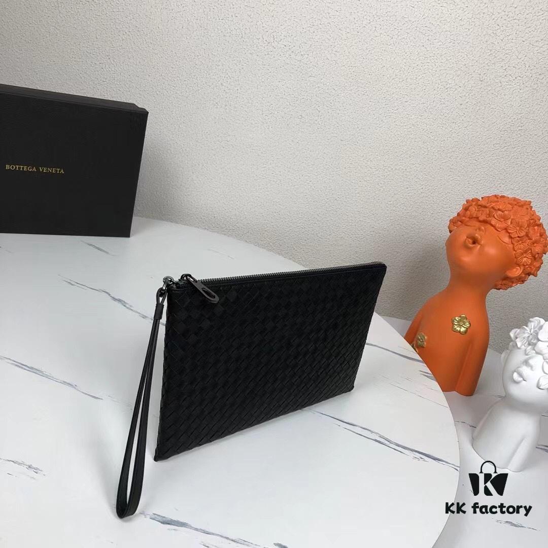 Medium Size with Box - BV Men's Handbag, Crafted with Premium Waxed Cowhide, Handwoven Design