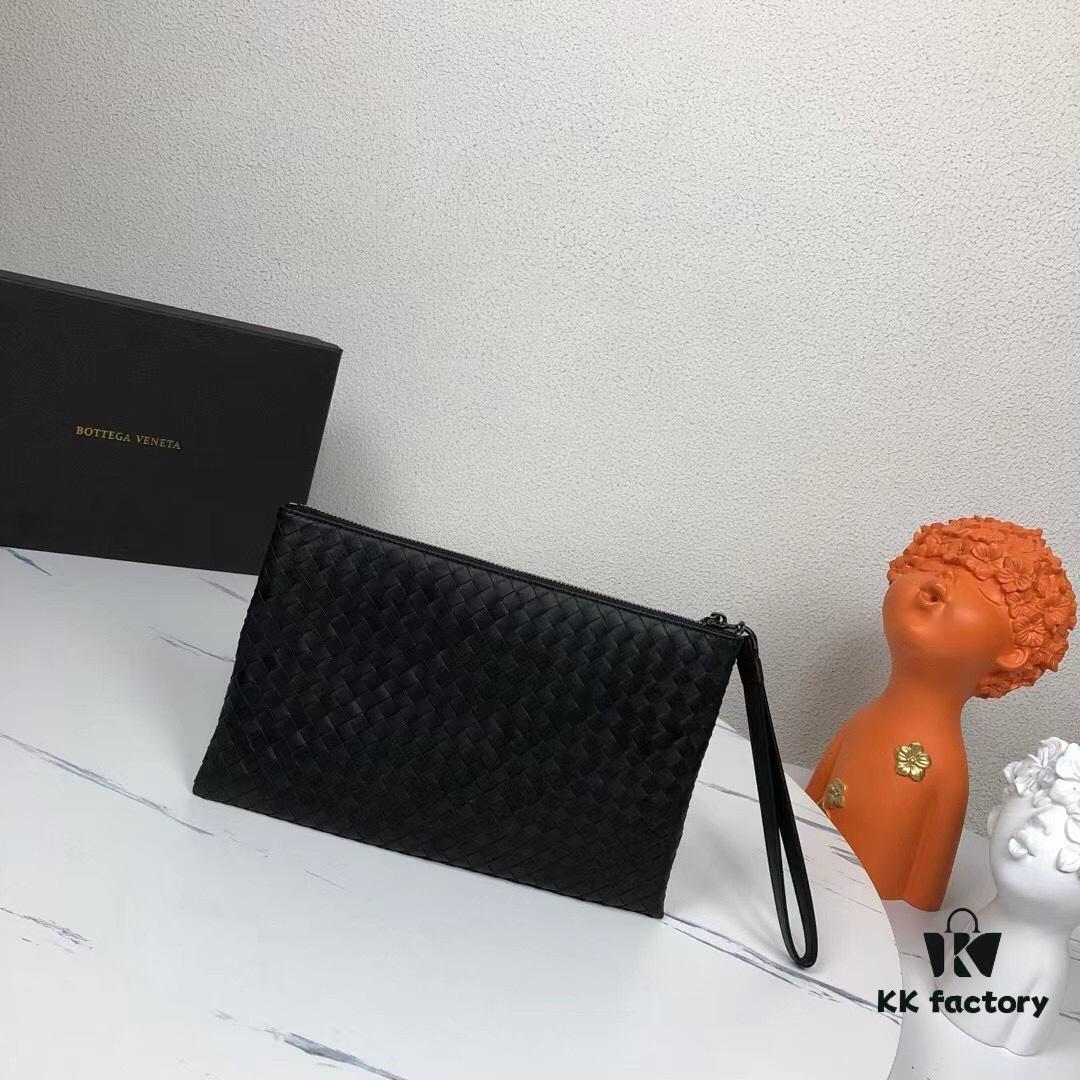 Medium Size with Box - BV Men's Handbag, Crafted with Premium Waxed Cowhide, Handwoven Design