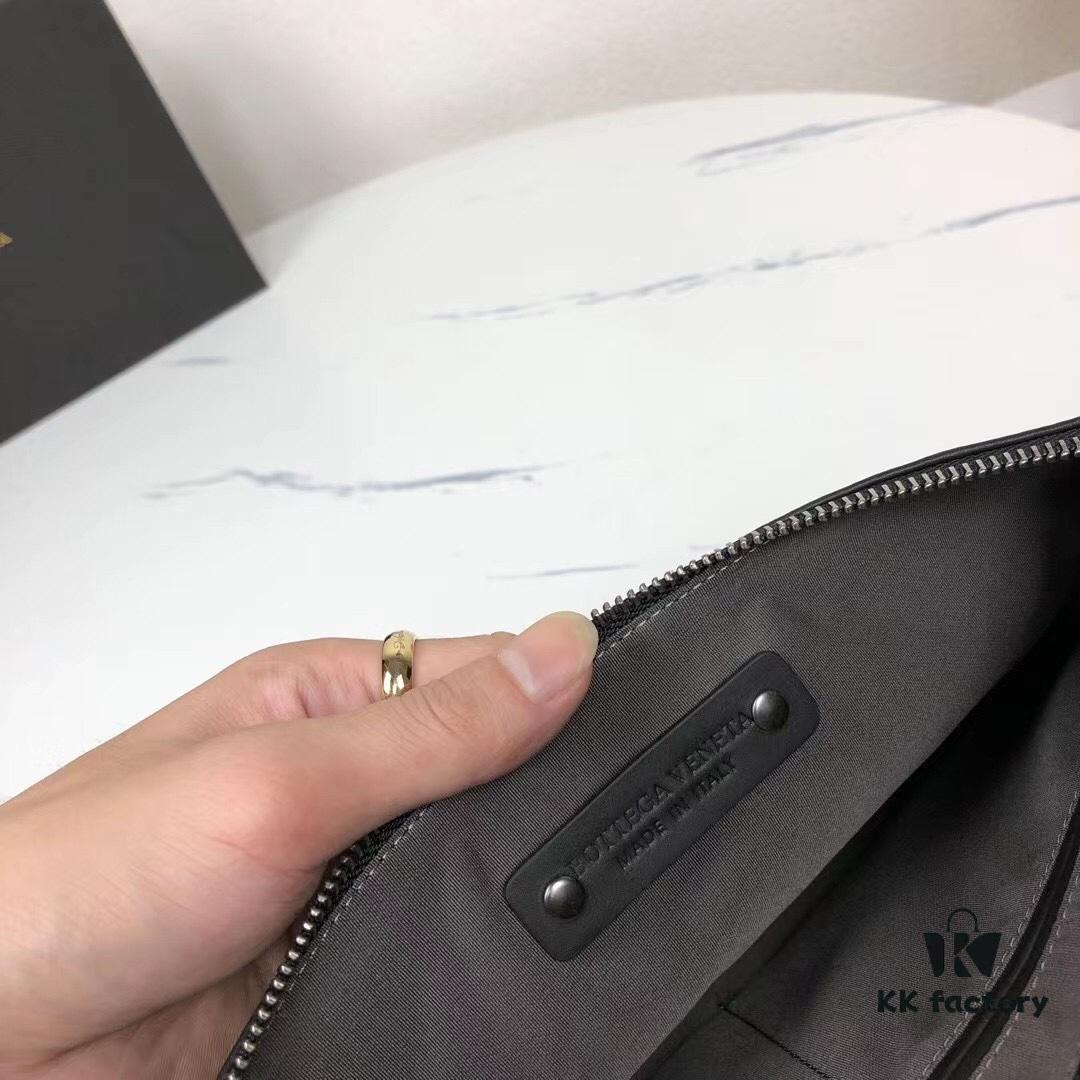 Medium Size with Box - BV Men's Handbag, Crafted with Premium Waxed Cowhide, Handwoven Design