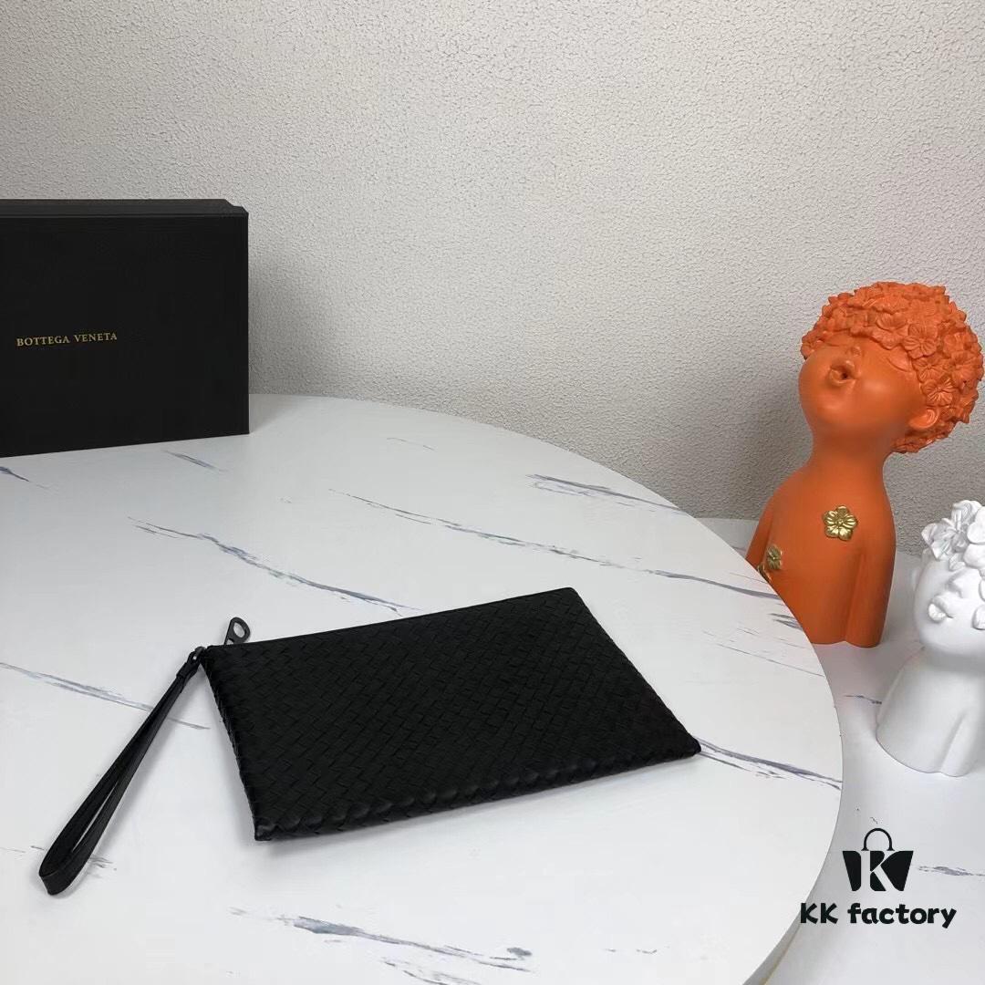 Medium Size with Box - BV Men's Handbag, Crafted with Premium Waxed Cowhide, Handwoven Design