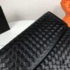 BV Woven Handbag in Black, Made from Imported Wax-Coated Calfskin, Comes with Box