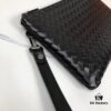 Small Size with Box BV Men's Hand Purse 😱 Traditional Craftsmanship 💪🏻 Premium Waxed Cowhide Leather, Handwoven 🤠 Can Be Used as Wallet or Hand Purse, Minimalist Design, Fully Braided Body, Practical Handle, Secret Pocket with Zipper, Interior Zipper Compartment 🎓 Model: 9916-2#, Color: Black, Size: 24*15*2cm