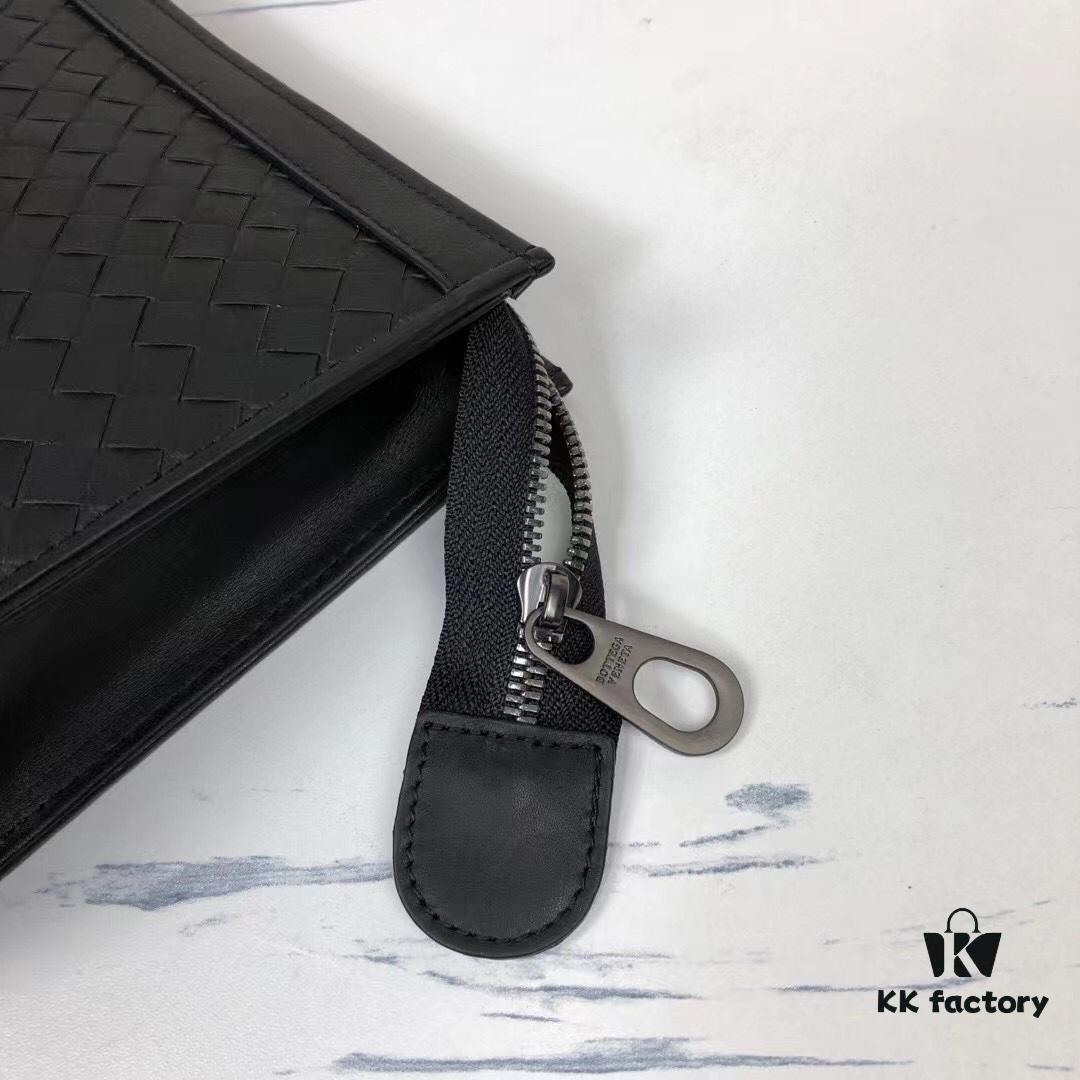 Bv Small Men's Handbag New from Cabinet Same as Original Seamless Braided Calfskin with Gunmetal Hardware