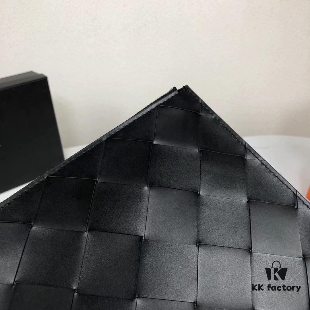 Luxury Handcrafted Waxed Cowhide Crossbody Bag in Black - Premium Imported Leather, Develops Rich Patina Over Time