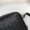 Crossbody and Handheld Two-Way BV Intrecciato Woven Leather Crossbody Bag with Zipper Closure