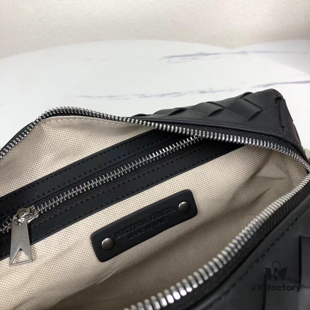 BV Latest Men's Shoulder Bag, Premium Full-Grain Calfskin, Original Quality, Website Synchronized Release