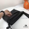 BV Latest Men's Shoulder Bag 813# in Black - Premium Top-Grade Waxed Calfskin, Exquisite Craftsmanship