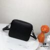 Bottega Veneta Original Men's Crossbody/Shoulder Bag in Black - Premium Imported Waxed Calfskin, Handwoven Craftsmanship
