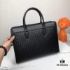 Bottega Veneta Original Men's Briefcase - Handwoven Italian Wax-Cowhide Leather
