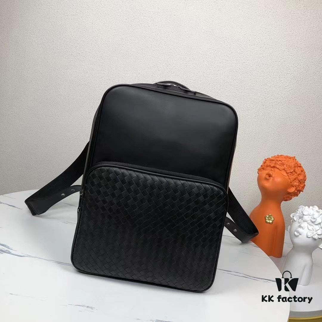 BV Latest Men's Backpack 🎒 Top Quality Original Order, Synchronized with Official Website, Made of Premium Waxed Calfskin Leather