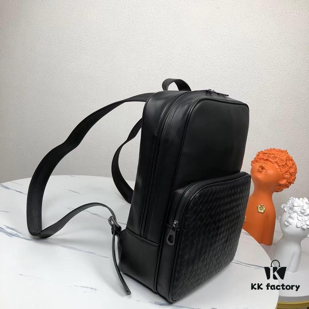 BV Latest Men's Backpack 🎒 Top Quality Original Order, Synchronized with Official Website, Made of Premium Waxed Calfskin Leather