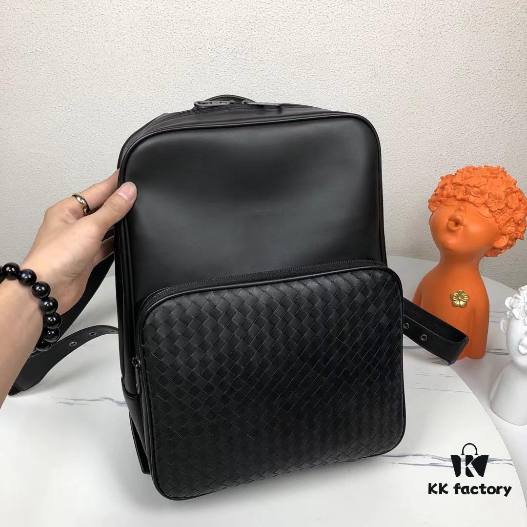 BV Latest Men's Backpack 🎒 Top Quality Original Order, Synchronized with Official Website, Made of Premium Waxed Calfskin Leather