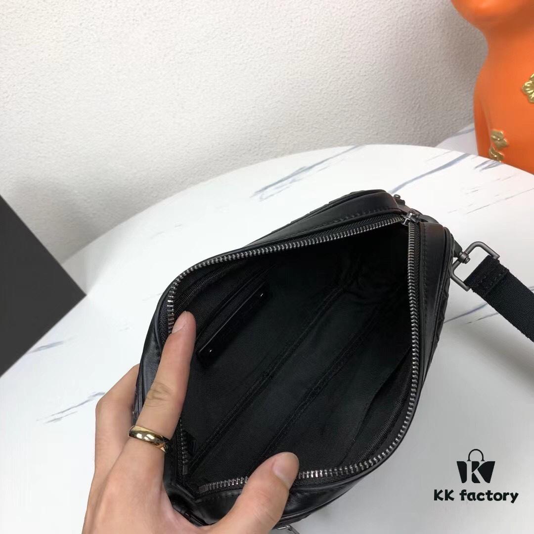 Bv New Classic Woven Leather Mini Messenger Bag with Box, Adjustable Crossbody or Clutch Use