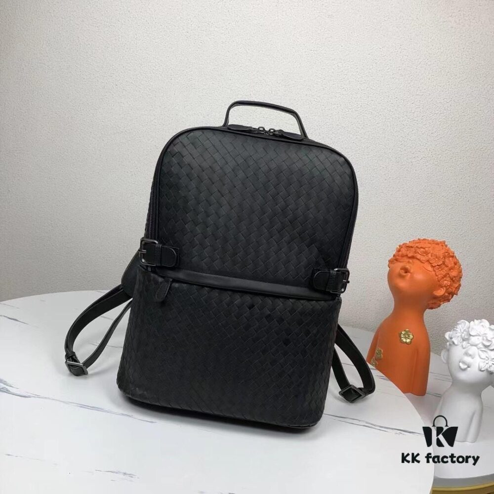 BV Latest Men's Backpack 🎒 Top-Grade Full Grain Calfskin Leather, Official Website Synchronized Release