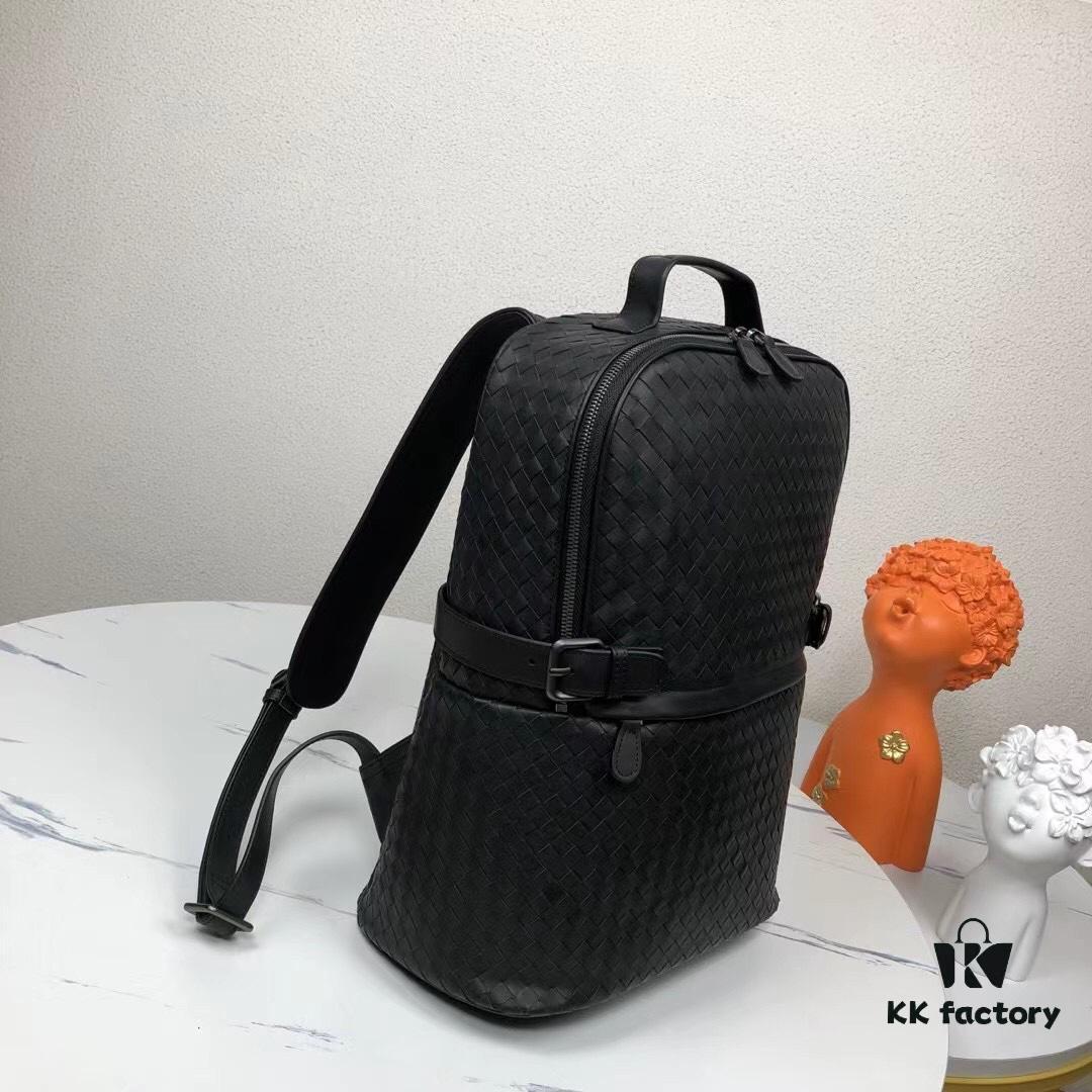 BV Latest Men's Backpack 🎒 Top-Grade Full Grain Calfskin Leather, Official Website Synchronized Release