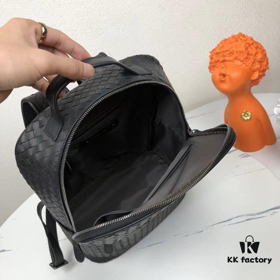 BV Latest Men's Backpack 🎒 Top-Grade Full Grain Calfskin Leather, Official Website Synchronized Release