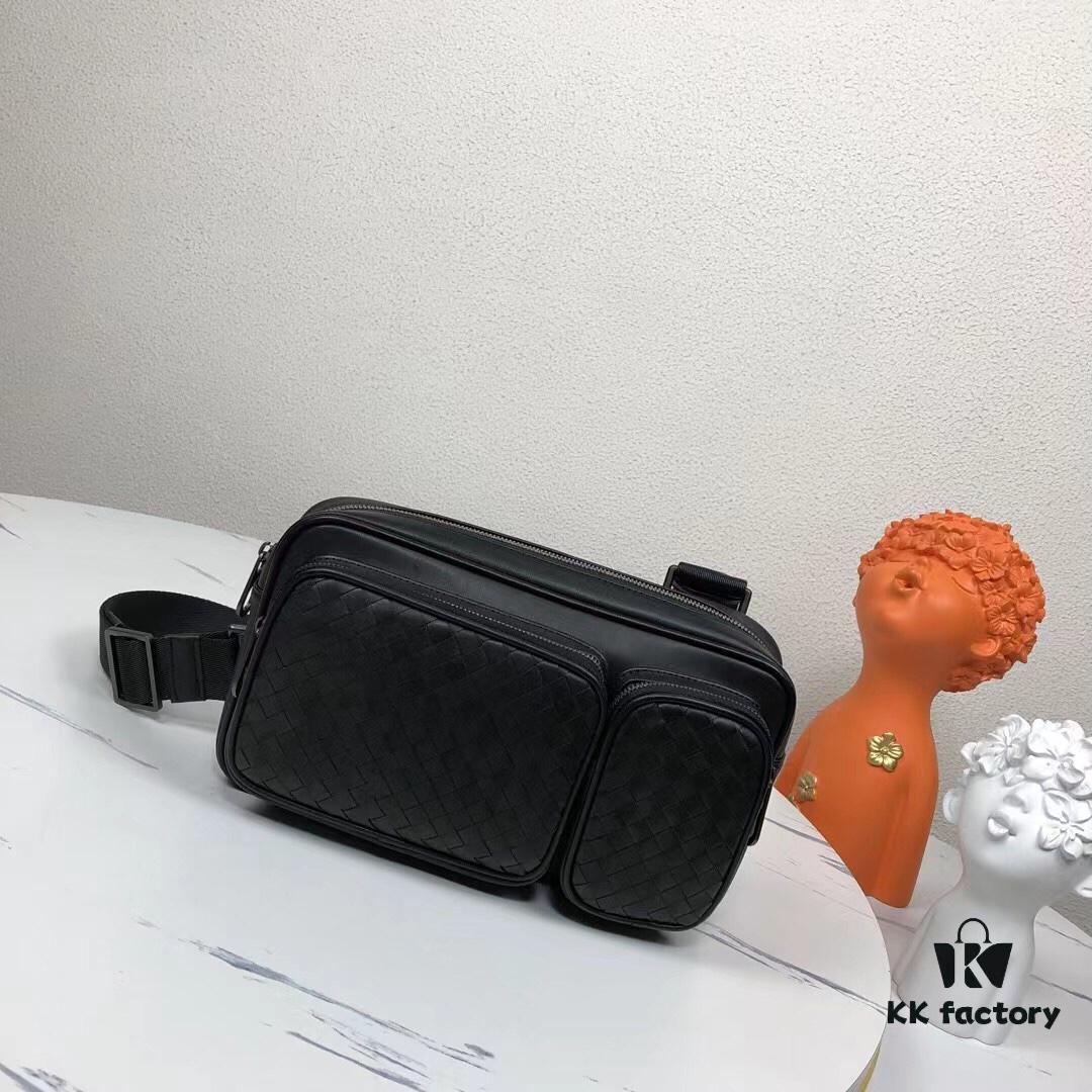 BV All-Season Versatile Crossbody Bag, Men's Handwoven Shoulder Bag / Woven Chest Bag