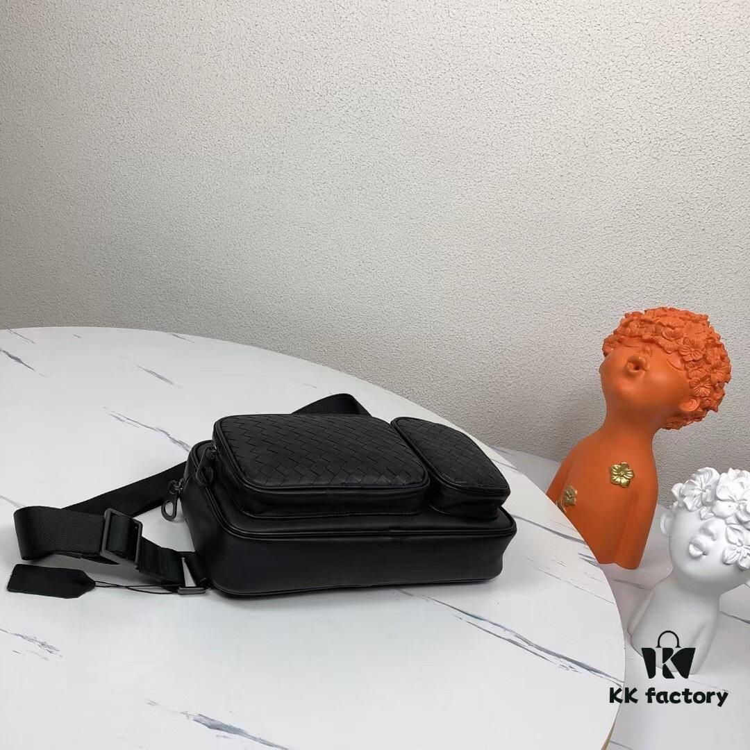 BV All-Season Versatile Crossbody Bag, Men's Handwoven Shoulder Bag / Woven Chest Bag