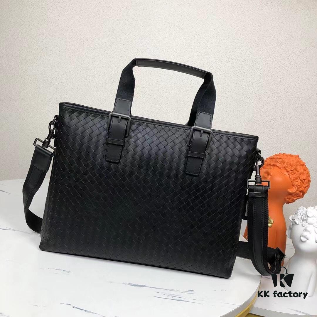 Top-Quality Genuine Waxed Calfskin Handbag - Style 822# Black