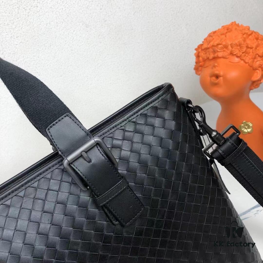 Top-Quality Genuine Waxed Calfskin Handbag - Style 822# Black