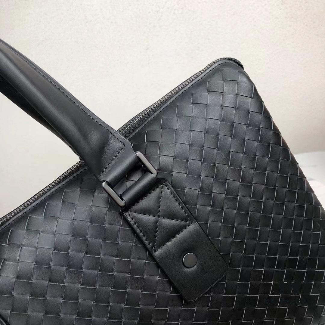 BV Multi-Compartment Top-Quality Original Order Luxury Tote Bag in Premium Waxed Calfskin - Model 828# Black