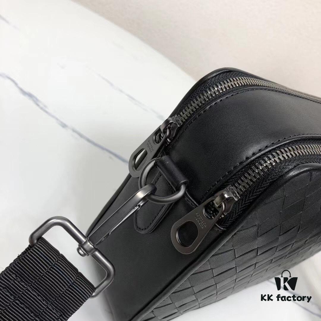 BV - Latest Men's Small Crossbody Bag 😄 Original Quality, Website Synchronized, Top-Grade Waxed Calfskin Leather, Superb Hand Feel, Authentic Store Hardware, Unique Design Style, Perfect Craftsmanship, Elegant and Sophisticated, High-Quality