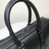 BV Men's Business Bag, Genuine Waxed Cowhide Executive Handbag, European Style Silver Buckle, Fashionable and Casual Design