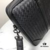BV Men's Business Bag, Genuine Waxed Cowhide Executive Handbag, European Style Silver Buckle, Fashionable and Casual Design