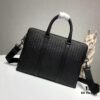 BV Briefcase Dual-Zip Laptop Bag Made from Premium Imported Calfskin, Handwoven with Double Compartment Design