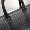 BV Briefcase Dual-Zip Laptop Bag Made from Premium Imported Calfskin, Handwoven with Double Compartment Design