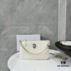 BVLGARI SERPENTI BAIA Small Shoulder Bag in Textured Silver Calfskin