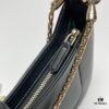 BVLGARI SERPENTI BAIA Small Shoulder Bag in Silvered Textured Calfskin with Snake Head Clasp