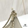 BVLGARI SERPENTI BAIA Small Shoulder Bag in Textured Silver Calfskin with Snake-Head Clasp