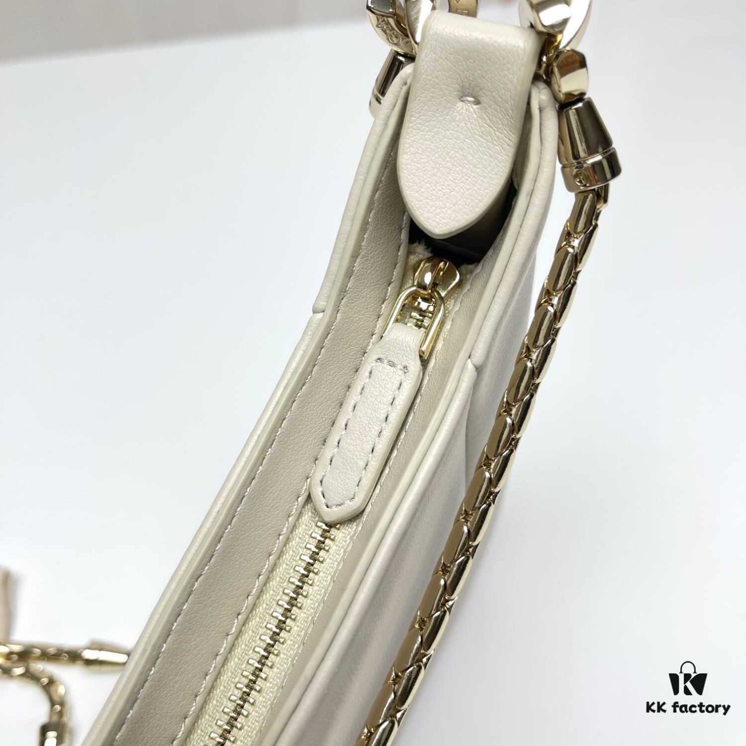 BVLGARI SERPENTI BAIA Small Shoulder Bag in Textured Silver Calfskin with Snake-Head Clasp