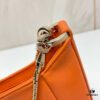 BVLGARI SERPENTI BAIA Small Shoulder Bag in Textured Silver Calfskin with Snake-Head Clasp