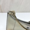BVLGARI SERPENTI BAIA Small Shoulder Bag in Silver-Tone Textured Calfskin
