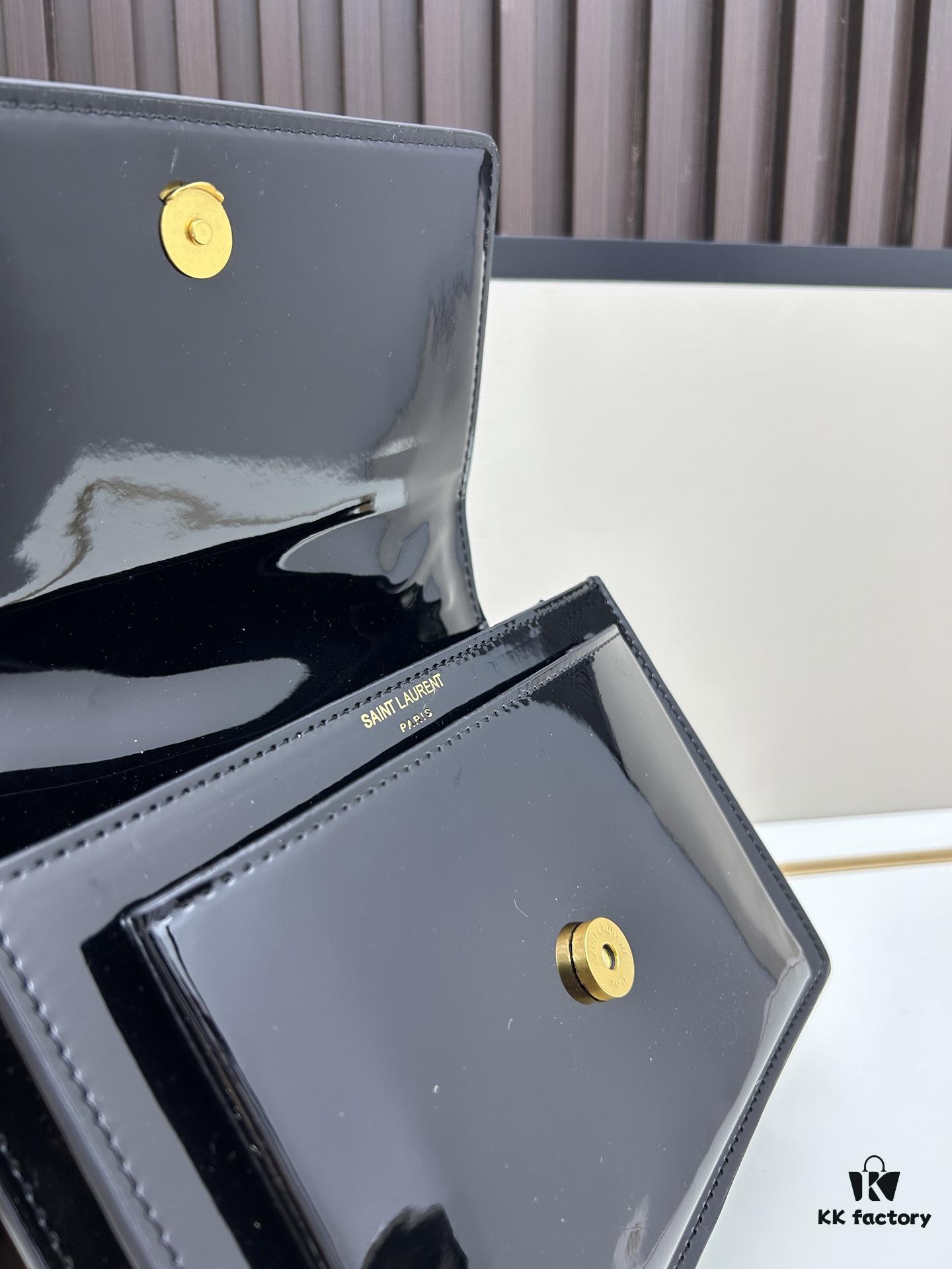 YSL Sunset Bag ✨ Genuine Leather Bifold Design, Iconic YSL Sunset Glow