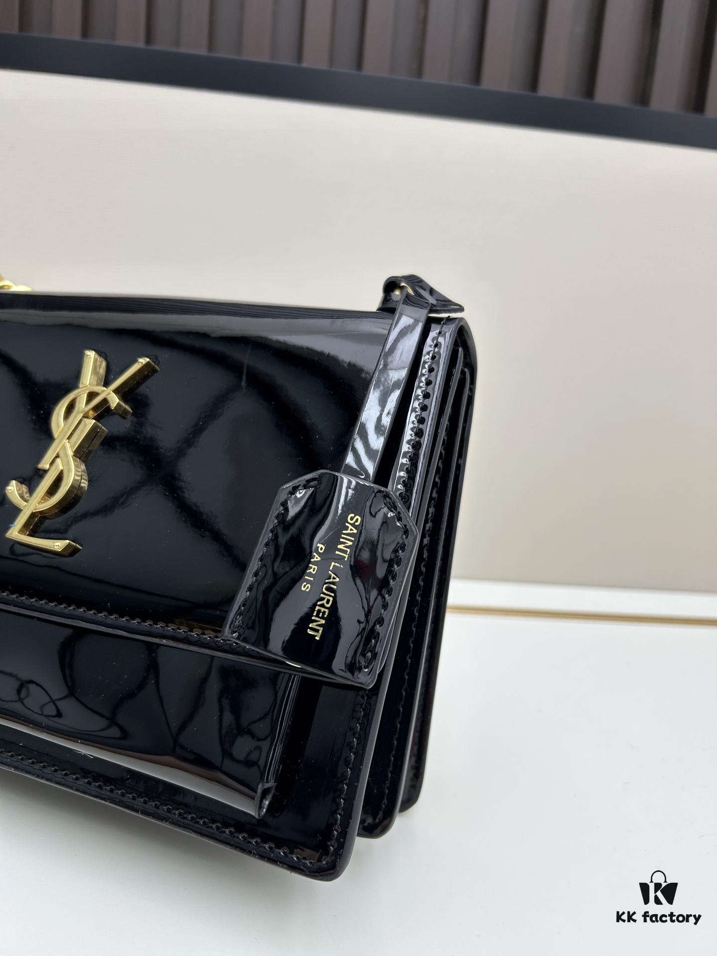 YSL Sunset Bag ✨ Genuine Leather Bifold Design, Iconic YSL Sunset Glow