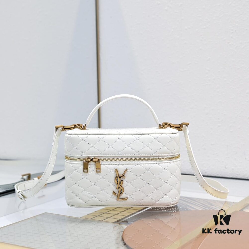 Upgraded Original Version Shipment Black/Gold Buckle Lamb Leather YSL 2024 New Rose Matching Mini Gaby