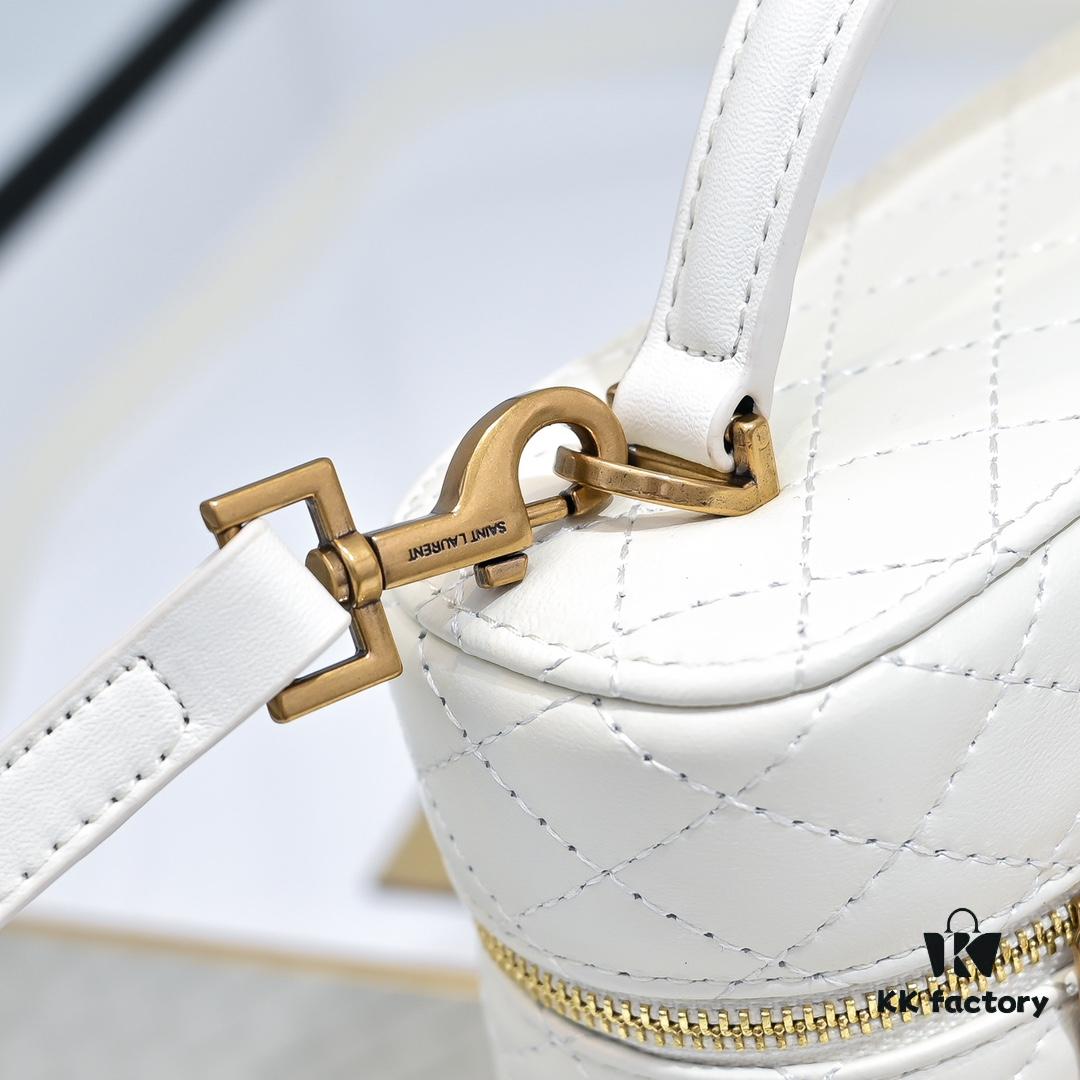 Upgraded Original Version Shipment Black/Gold Buckle Lamb Leather YSL 2024 New Rose Matching Mini Gaby