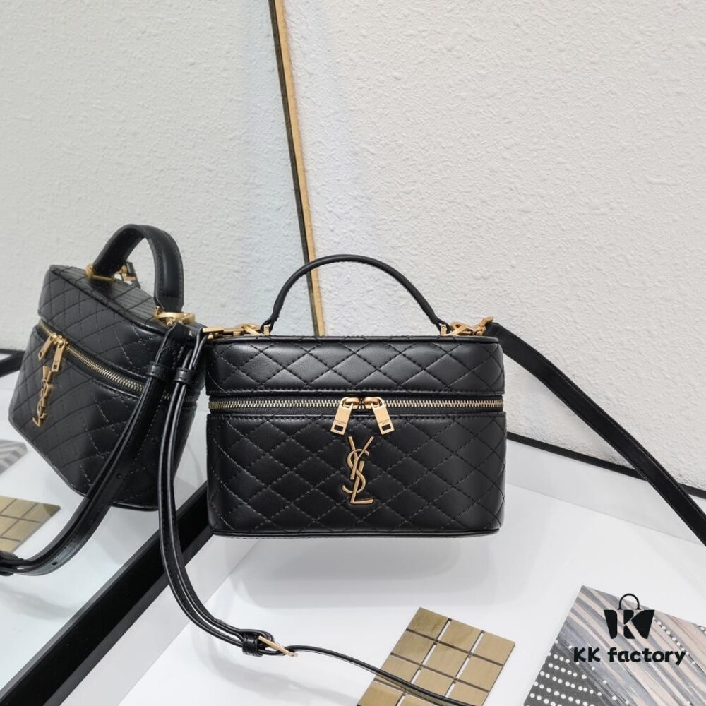 Upgraded Original Version Shipment Black / Gold Buckle Lamb Skin YSL 2024 New Rose Same Style Mini Gaby