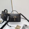 Upgraded Original Version Shipment Black / Gold Buckle Lamb Skin YSL 2024 New Rose Same Style Mini Gaby
